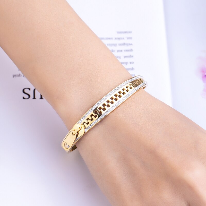 Love Crystal Zipper Bracelet