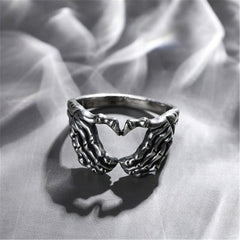 Samantha's Heart and Skull Ring