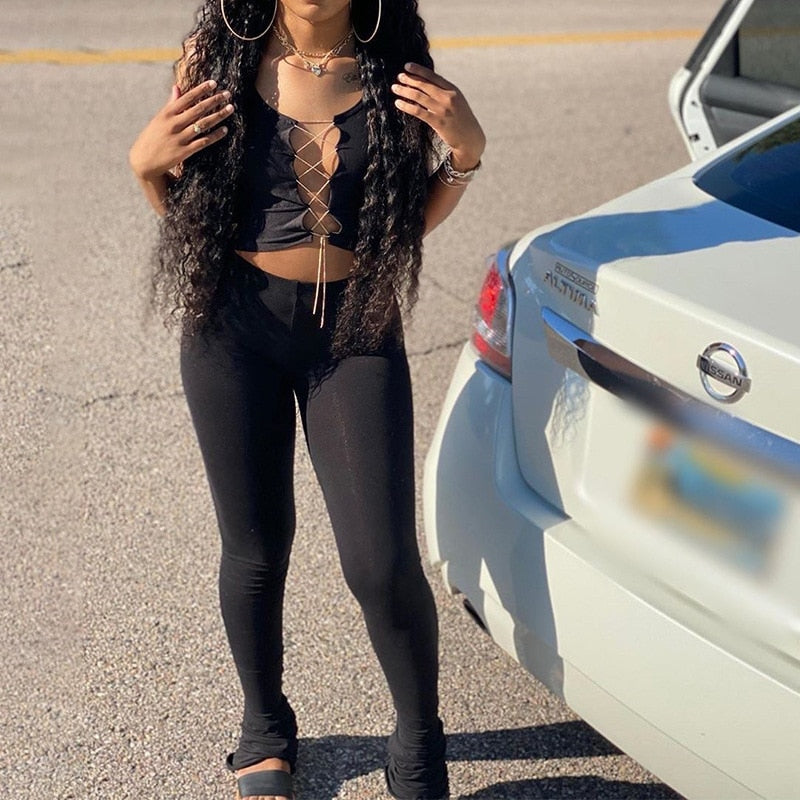 Legging Solid Ruched Stacked High Waist Casual Trousers Pants Jogging