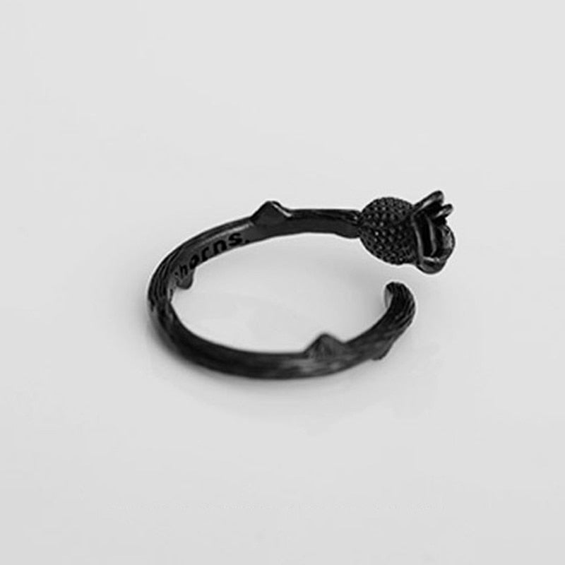 Emily's Black Thorn Rose Ring
