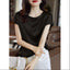 Elara Silky-Look Relaxed Short-Sleeve Top One-piece