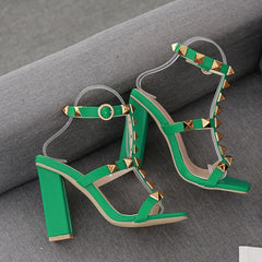 Women Sandals 2021 Fashion High Heels Rivet Women Pumps Shoe Women Summer Shoes For Women Footwear Shoes Sexy High-Heeled
