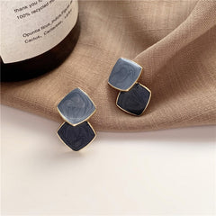 Engagement Enamel Cute Heart Stud Earrings for Women Girls Rose Gold Color Summer jewelry Black Earring Wedding Jewelry  Gifts