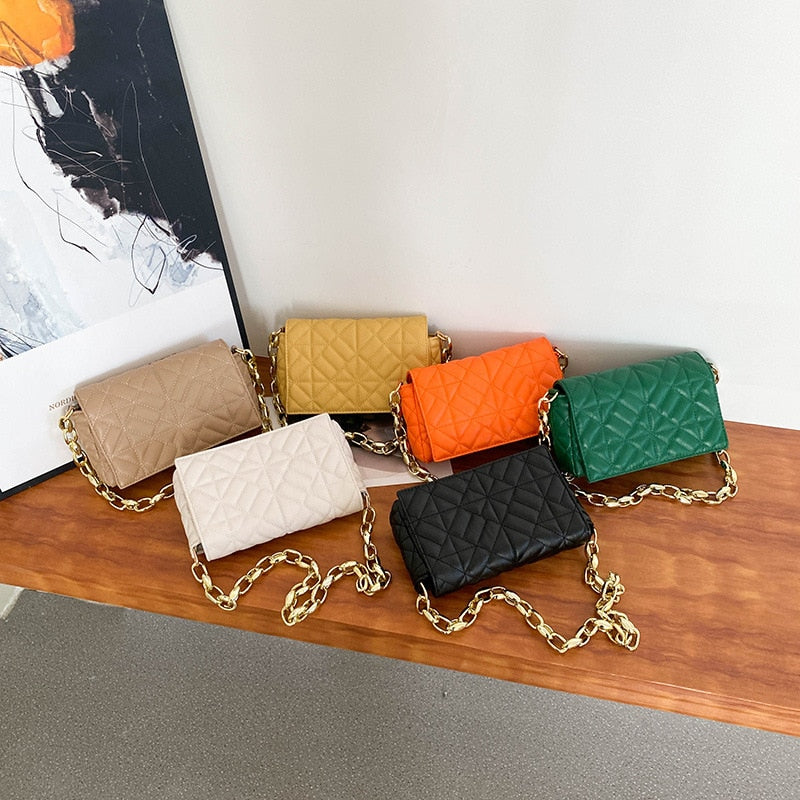 Claudette Plaid Chain Shoulder Bag