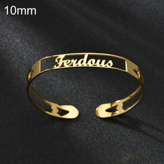 20 Styles Fashion Customized Name Bracelets Letter Stainless Steel Personalized Bangles For Women Men Baby Wedding  Jewelry Gift