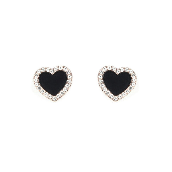 Amora Enamel Heart Stud Earring Collection
