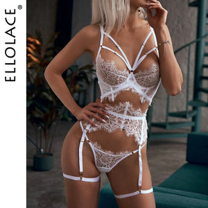 Sexy Lingerie Exotic Lace Underwear Set Porno See Through Hollow