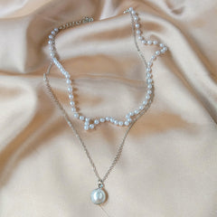 Beads Neck Chain Pearl Choker Necklace