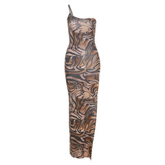 Tiger Stripes body con maxi dress
