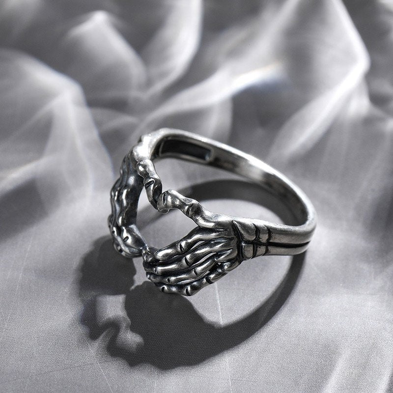 Samantha's Heart and Skull Ring