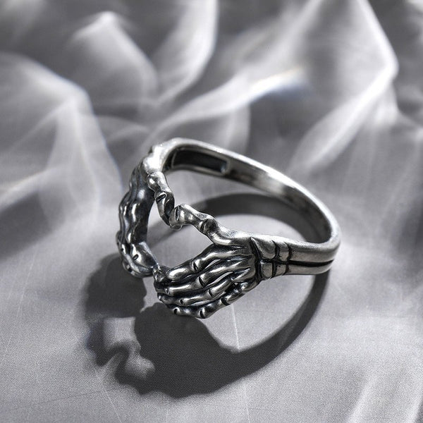 Samantha's Heart and Skull Ring
