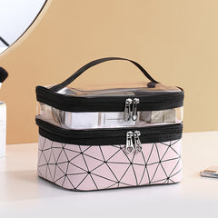 Multifunction Double Transparent Cosmetic Bag