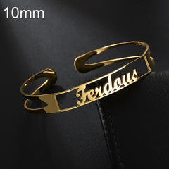 20 Styles Fashion Customized Name Bracelets Letter Stainless Steel Personalized Bangles For Women Men Baby Wedding  Jewelry Gift