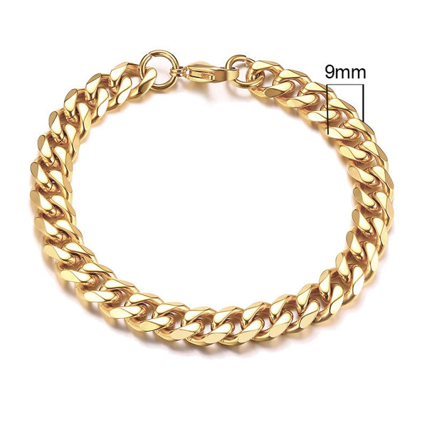 Rocco Chunky Stainless Steel Cuban Bracelet Collection