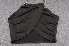 Chic Halter Chain Crop Top