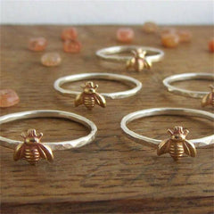Exquisite Small Gold Color Bee Women Ring