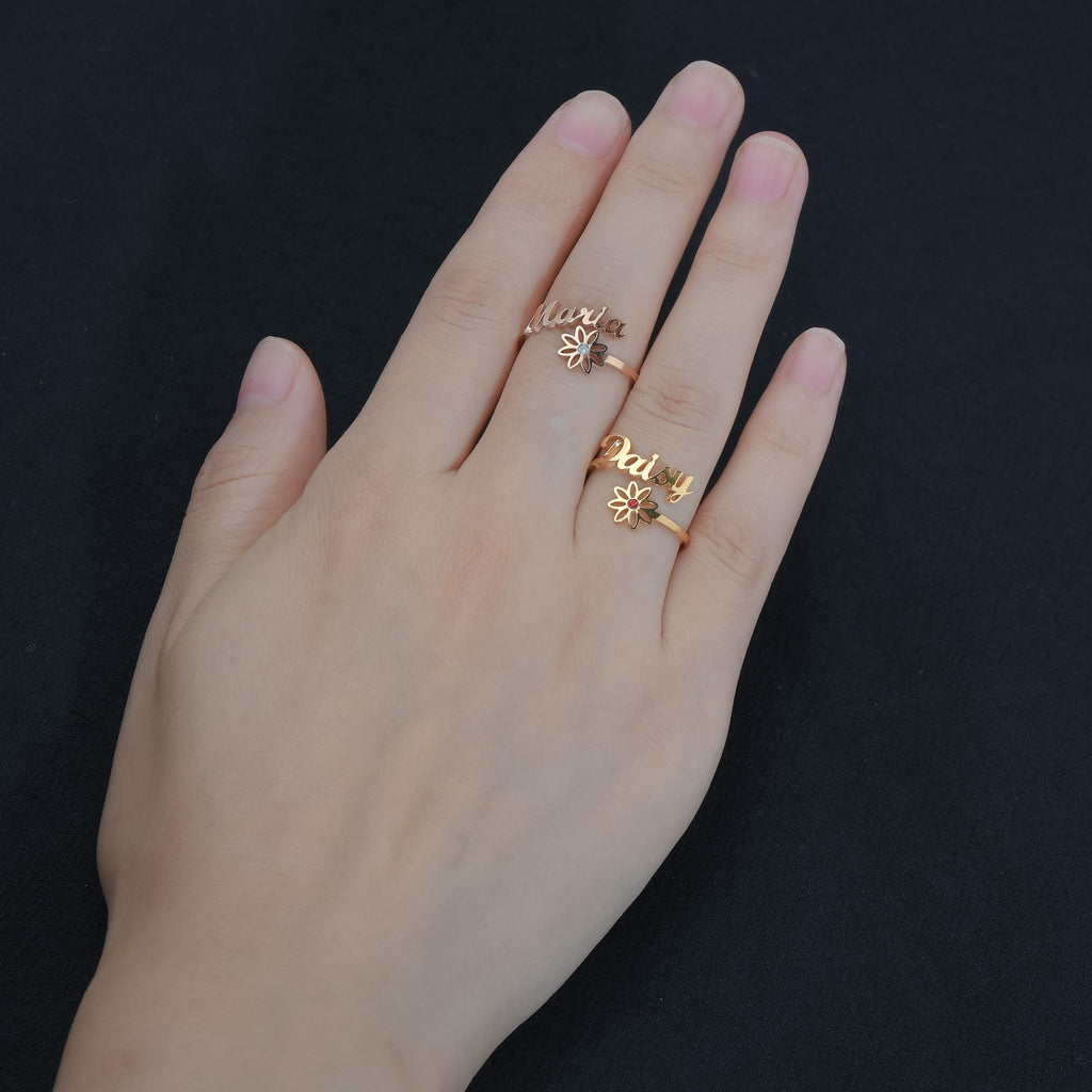 Signature Personalized Adjustable Name Ring