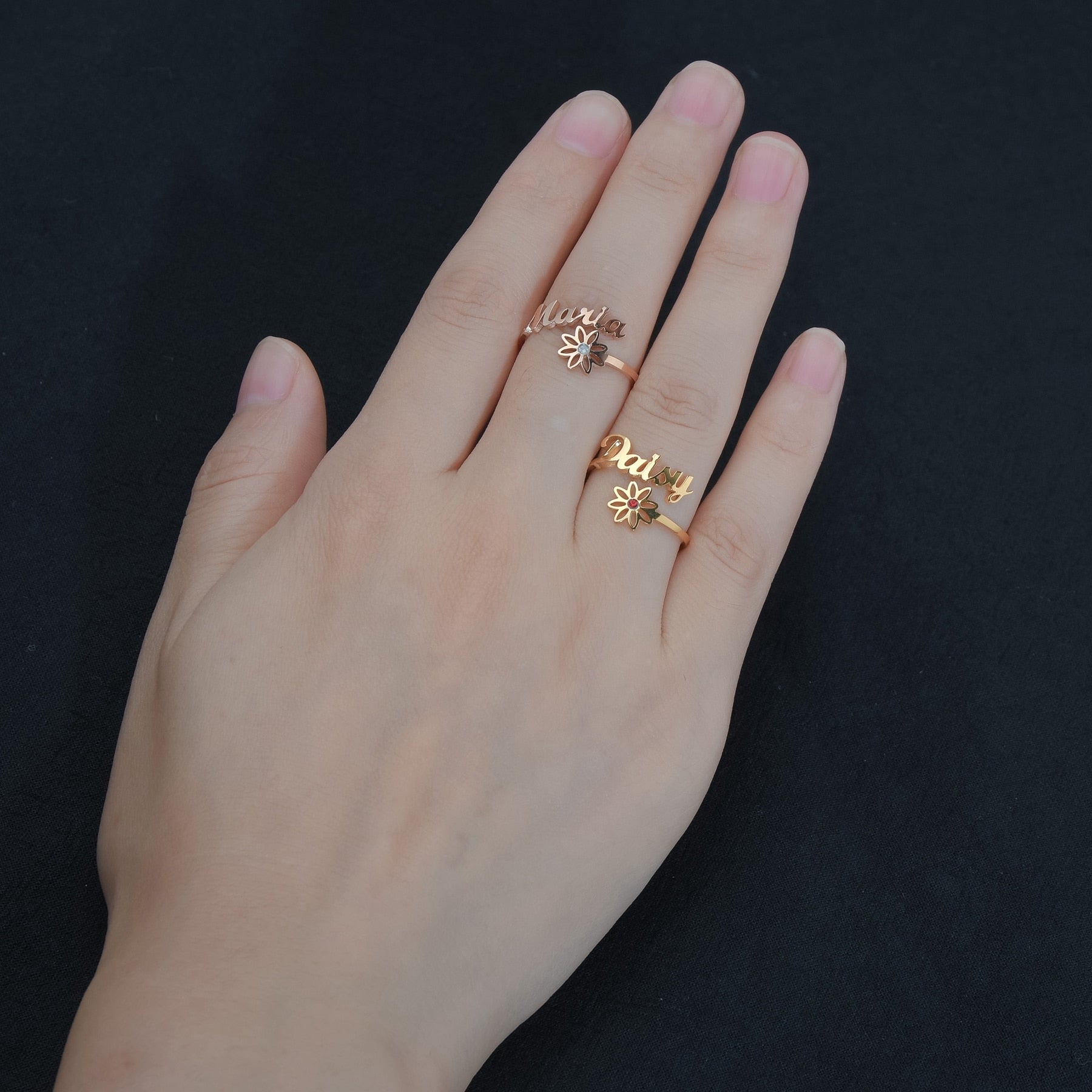 Signature Personalized Adjustable Name Ring