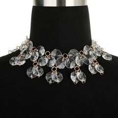 Acrylic Decoration Halter Bra For Women&#39;s Sexy Chest Chain Gothic Backless Body Chain Fashion Nightclub DJ Body Chain Jewelry
