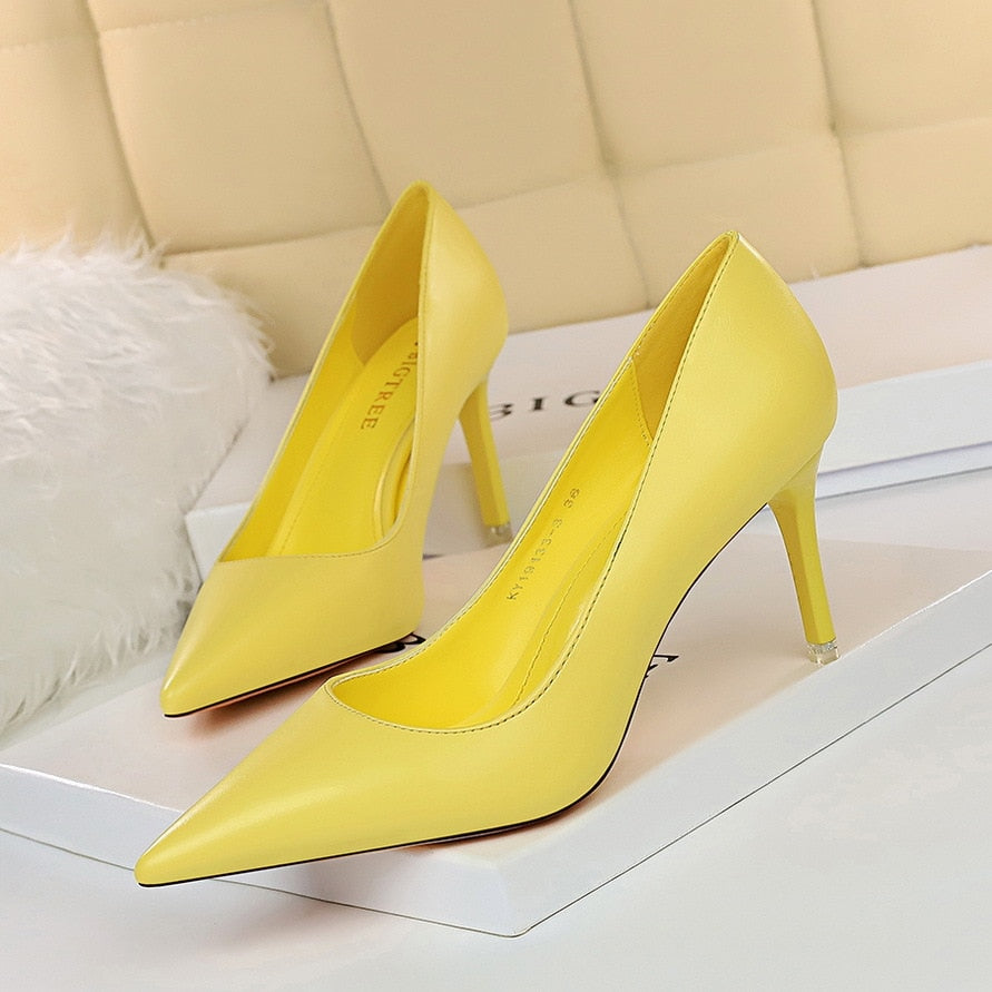 Brigitte Colorblock Pointed Stiletto Pumps
