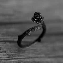 Emily's Black Thorn Rose Ring