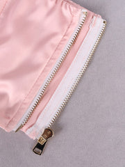NewAsia Satin Corset Top Hollow out Adjustable Strap Boning Underwire Padded Stretch Zipper Bustier Women Sexy y2k Crop Tank Top