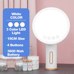 3 Color LED Vanity Makeup Mirror Light Rechargeable