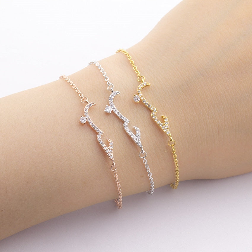 Layla Arabic Love CZ Charm Bracelet