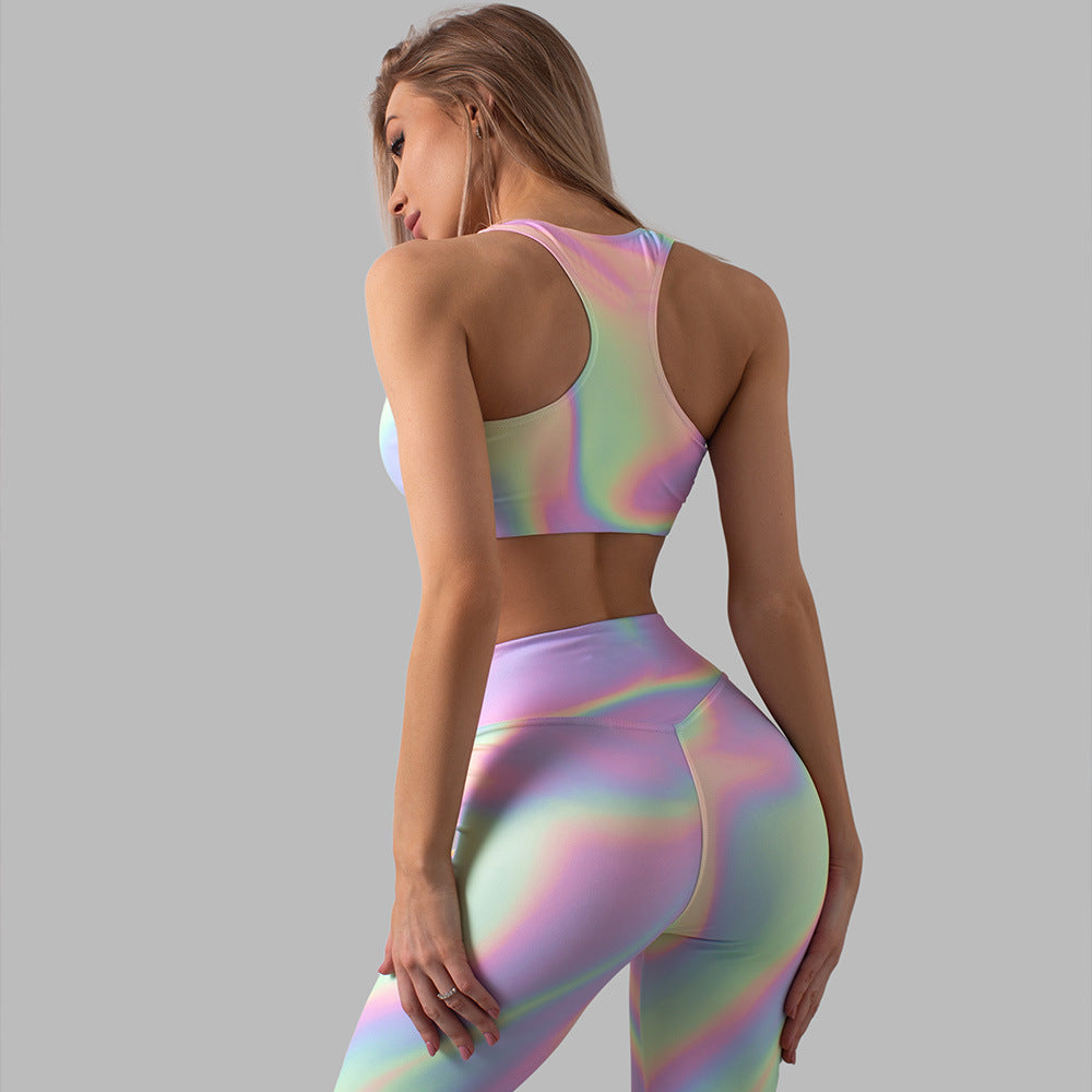 Gradient Printing Yoga Set