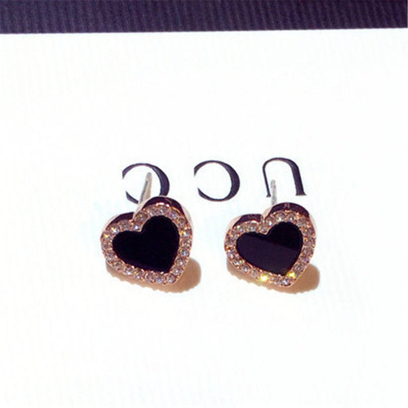 Amora Enamel Heart Stud Earring Collection