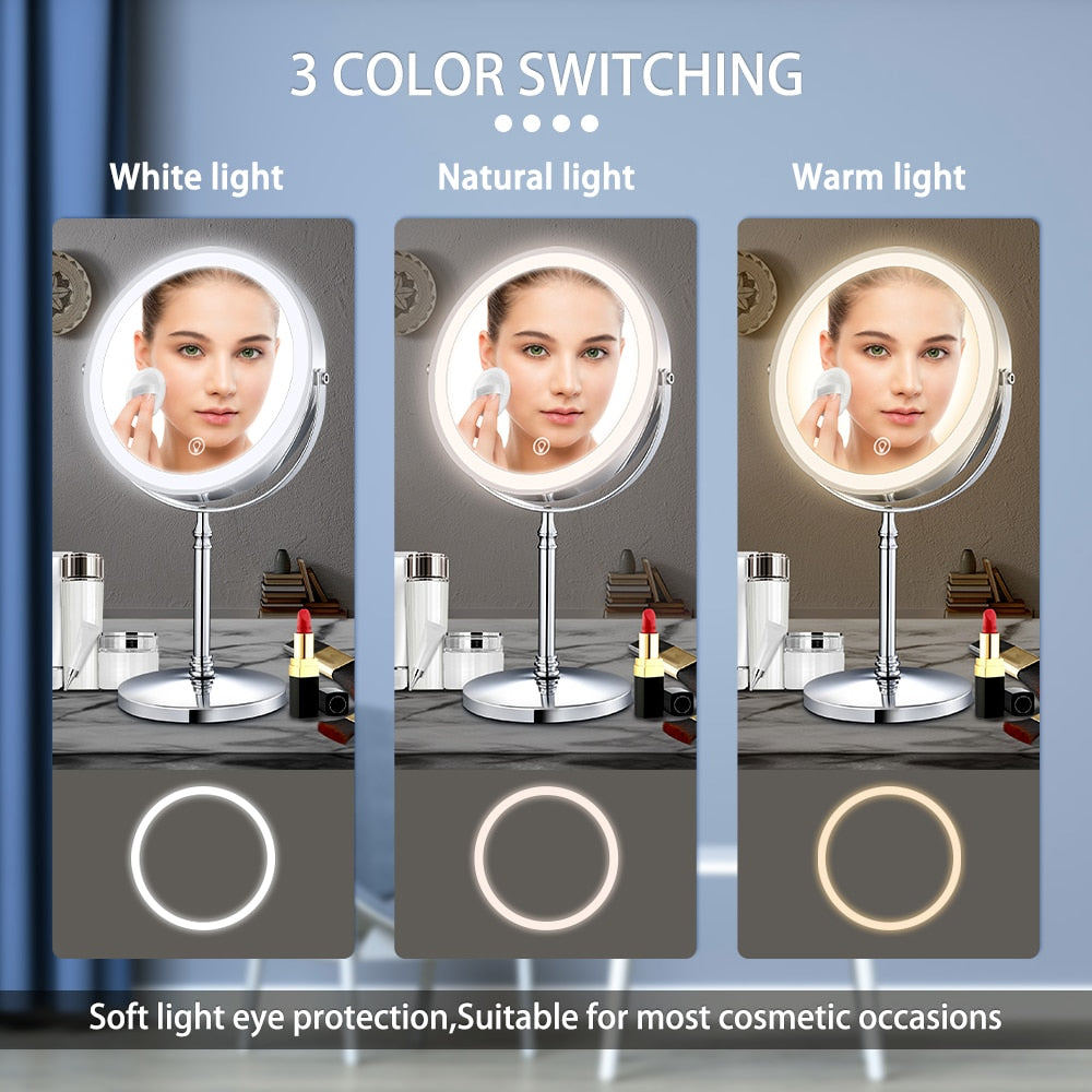 Wisteria Rechargeable Tri-Light Vanity Mirror