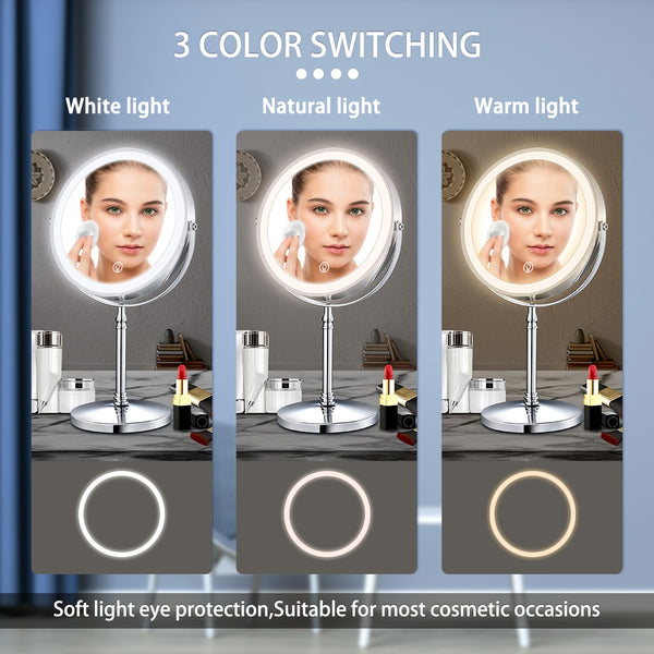 Wisteria Rechargeable Tri-Light Vanity Mirror