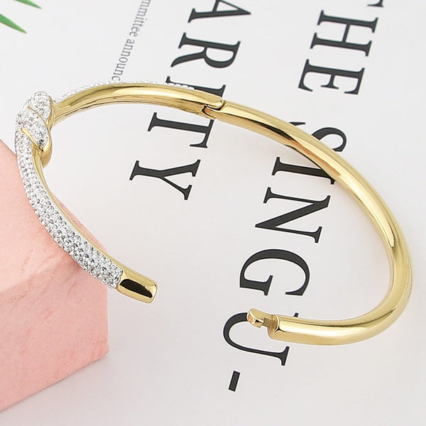 Infinity Crystal Knot Bangle