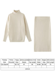 MVGIRLRU Spring Autumn women&#39;s Costume Knitting Sweater + knited skirt suit 2 Piece sets