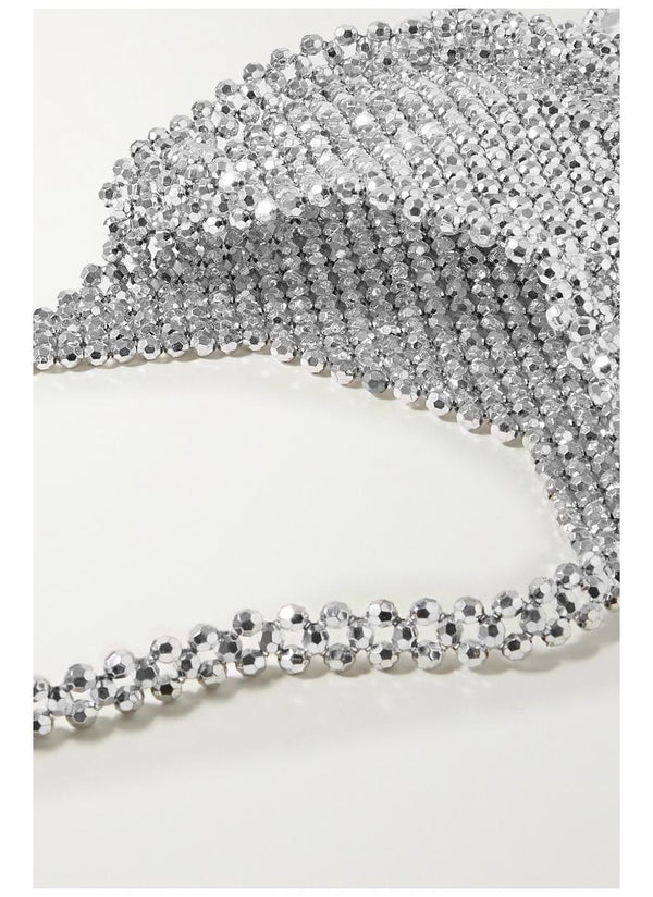 Silver star seed Beaded Bag