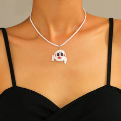 Lost Lady New Fashion Letter Rice Bead Multilayer Ladies Necklace Same Model Birthday Gift Alloy Jewelry Wholesale Direct Sales