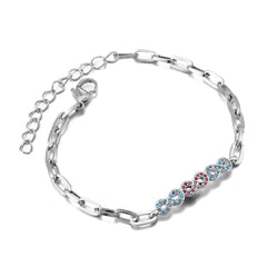 Luxury Classic Maple Leaf Zircon Bracelets Stainless Steel
