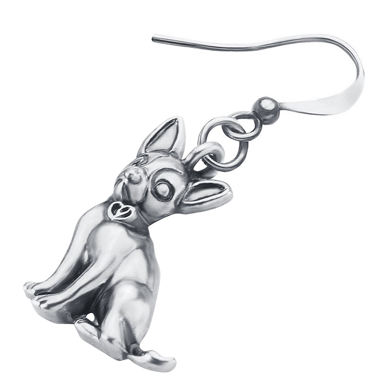 WEVENI Alloy Antique Gold Plated Sweet Chihuahua Dogs Earrings Drop Dangle Lovely Pets Animals Jewelry Charm Gift For Women Girl