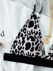 Cow Padded High Cut Bikini