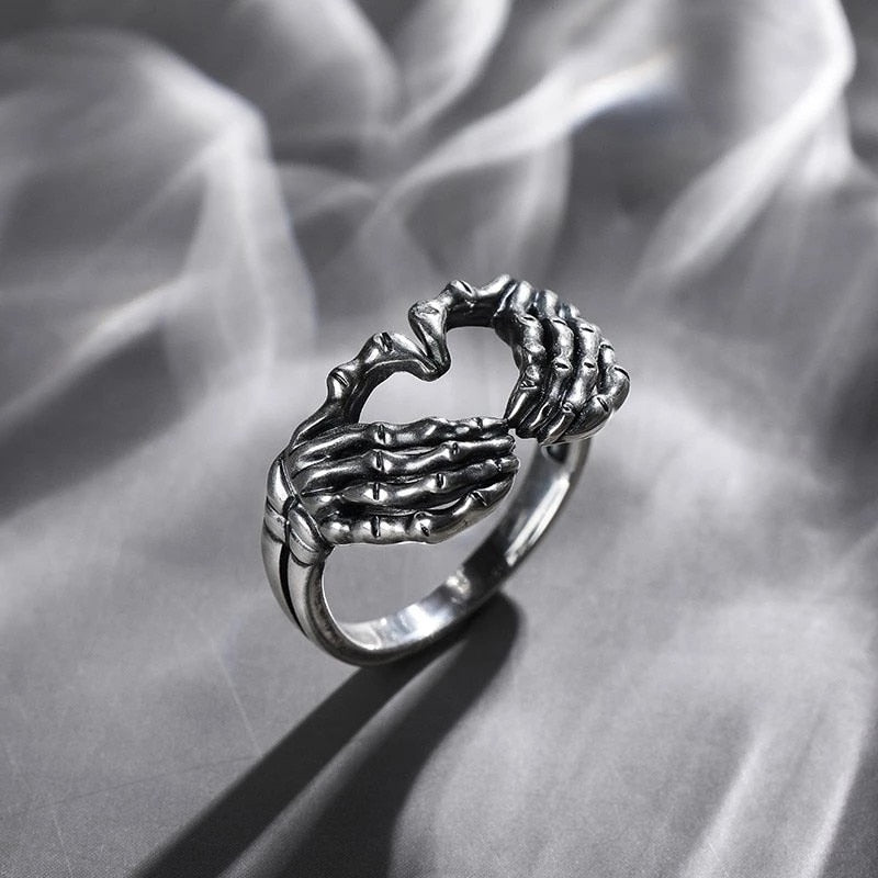 Samantha's Heart and Skull Ring