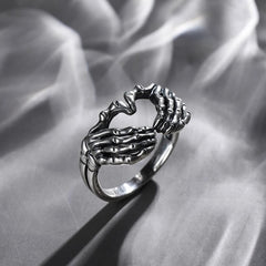 Samantha's Heart and Skull Ring