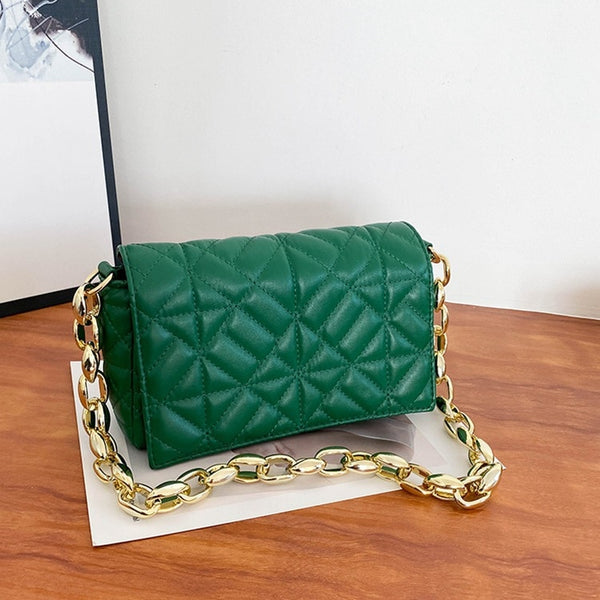 Claudette Plaid Chain Shoulder Bag