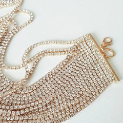 Stonefans Fashion Multilayer Rhinestone Choker Necklace Wholesale Festival Gift Bling Crystal Collar Choker Chain Party Jewelry