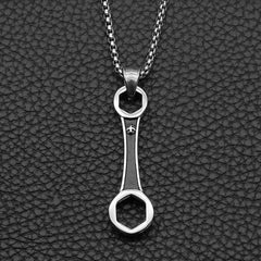 Stainless Steel Wrench Spanner Pendants Necklace