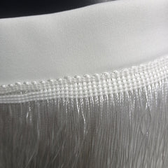 Fashion Tassel Spaghetti Strap Crop Top Mini Dress 2 Piece Set Women Sexy Camis Package Hip Dresses Party Clubwear Suits