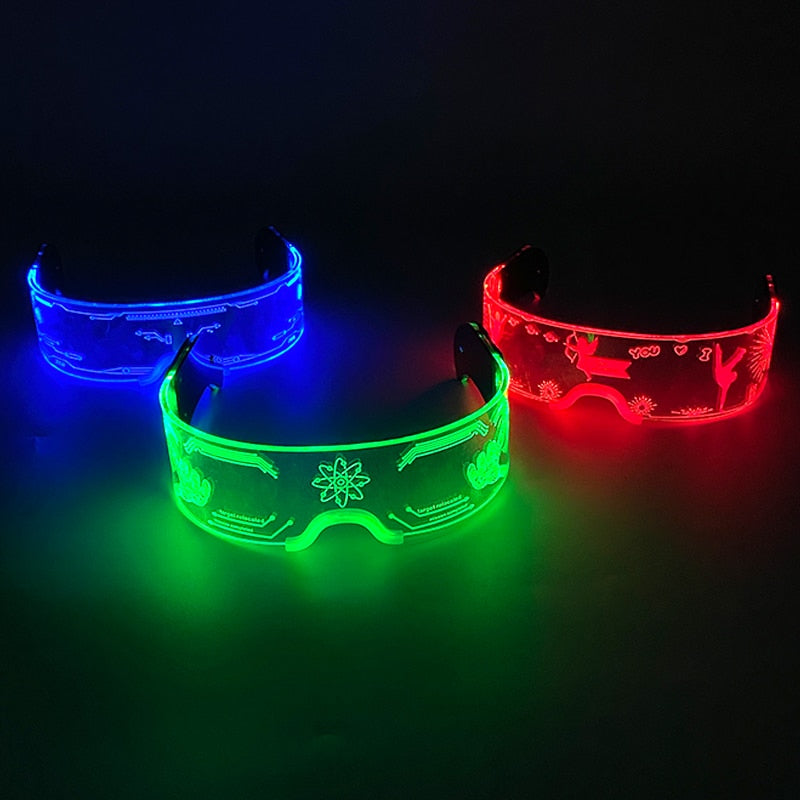 Neon Pulse LED Party Sunglasses