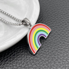 Colorful Best Friend Stainless Steel Pendant Necklace