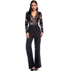 Sexy body Long sleeve Sequin jumpsuit women bodycon bodysuit rompers woman Club outfits party jumpsuits overalls dropshipping HL