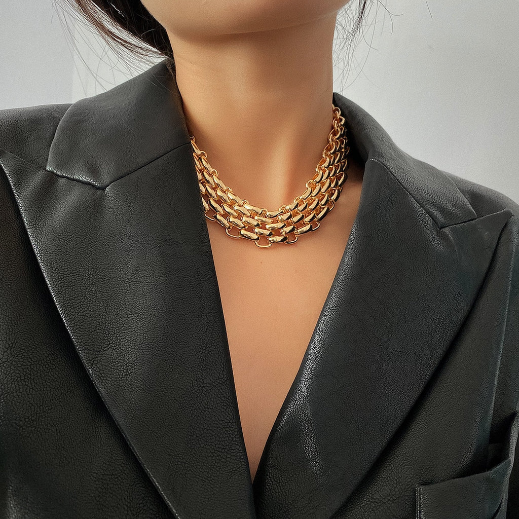Vesper Chunky Chain Choker Necklace