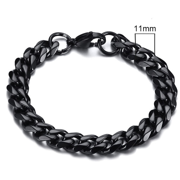 Rocco Chunky Stainless Steel Cuban Bracelet Collection